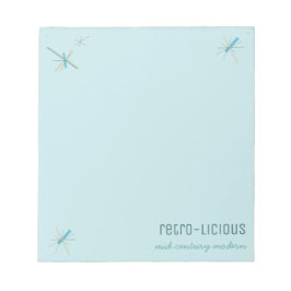 Retro-licious Modernes Notepad - blau Notizblock