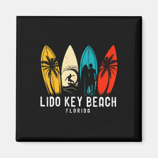 Retro Lido Key Beach Florida Surfboarder Design fü Magnet