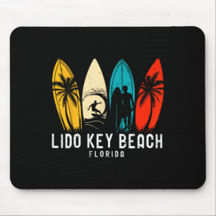 Retro Lido Key Beach Florida Surfboarder Design Fü Mousepad