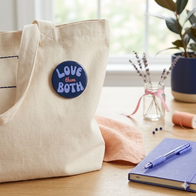 Retro-Liebe beide Textdesigns Button (Von Creator hochgeladen)