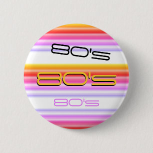 Retro-Liebe der 80er Jahre Der Regenbogen der 80er Button