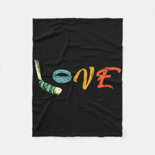 Retro-Liebe Eishockey-Geschenk Street-Hockey-Gesch Fleecedecke