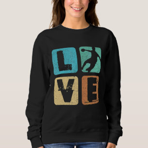 Retro Liebe Handball Vintag Handballer Ball Sport Sweatshirt