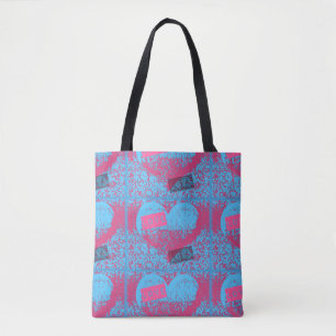 Retro Liebe Herzmuster Tasche