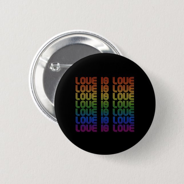 Retro-Liebe ist Liebe Button (Vorne & Hinten)