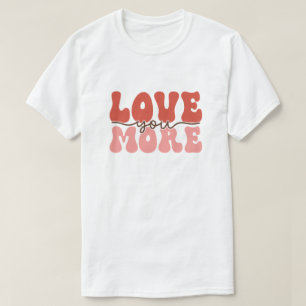 Retro Liebe Mehr erwachsenes Valentine T-Shirt