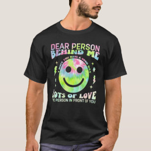 Retro Liebe Person hinter mir Trendy Gefärbte Kraw T-Shirt