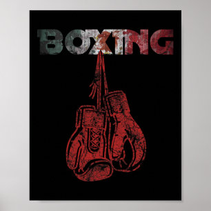 Retro Liebe Red Boxing Handschuhe im mexikanischen Poster