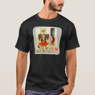 Retro Liebe Retro Slogan T-Shirt