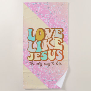 Retro-Liebe wie Jesus Strandtuch