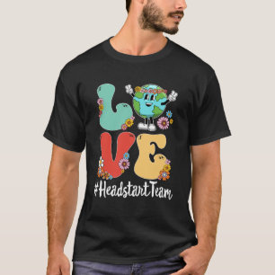 Retro Liebe World Earth Day 2023 Headstart Team Te T-Shirt