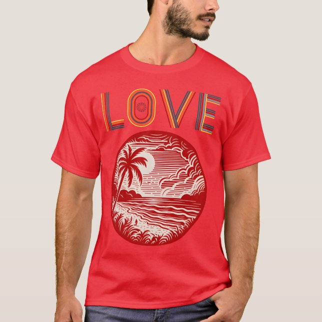 Retro-Liebesfreund T-Shirt (Vorderseite)
