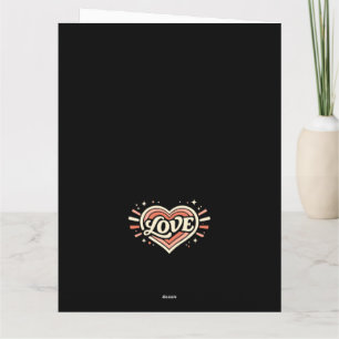 Retro-Liebesherz Valentinstag Klassiker Karte