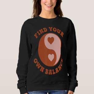 Retro-Liebesherz Yin Yang Psychische Gesundheit zä Sweatshirt