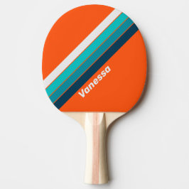 Retro Lifeguard Streifen mit Namen Tischtennis Schläger