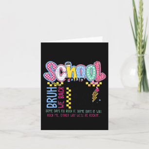 Retro Lightning Bolt Back to School Tour Teacher K Karte