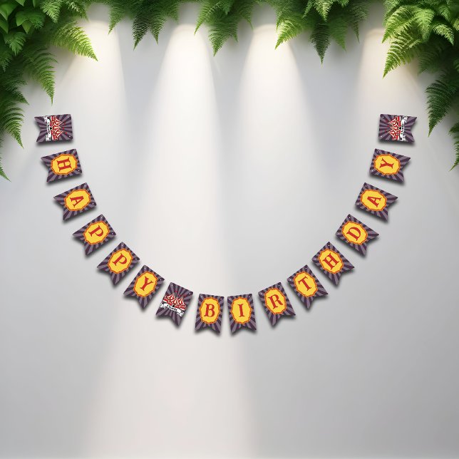 Retro Lila Big Top Cartoon Circus Banner (Von Creator hochgeladen)