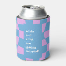 Retro Lila Checkerboard Custom Couples Dusche
