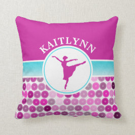 Retro lila Kreis-Ballett-Tänzer durch Golly Kissen