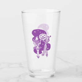Retro Lila Ladys mit Pumpkin Glas
