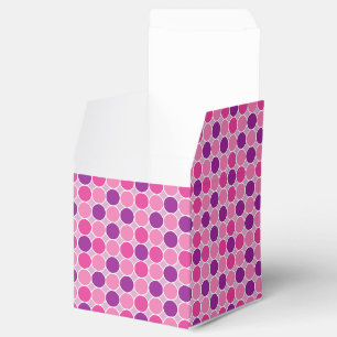 Retro Lila Lila-Punkte geometrisches Muster Geschenkschachtel