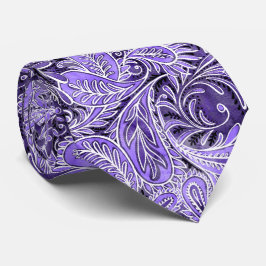Retro-Lila Paisley-Muster Krawatte