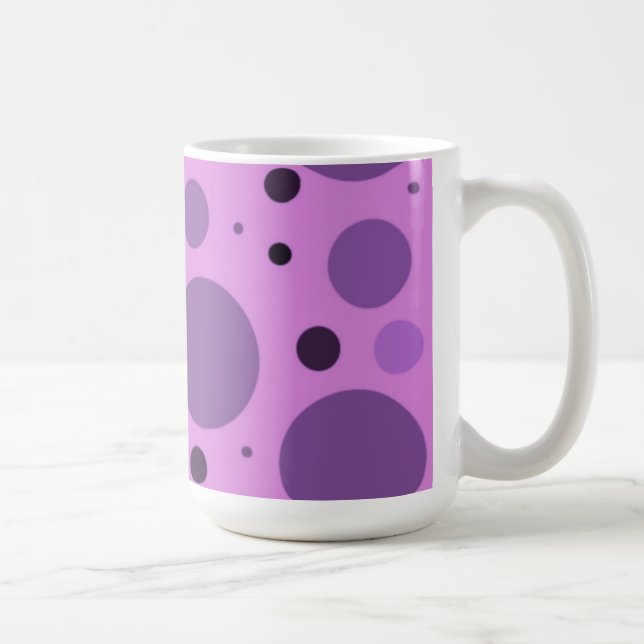 Retro Lila Punkte Kaffeetasse (Rechts)