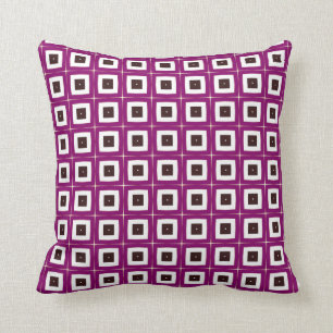 retro lila Quadrate Throwkissen Kissen