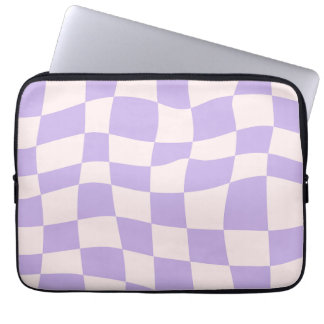 Retro Lila Wellenmuster Laptopschutzhülle