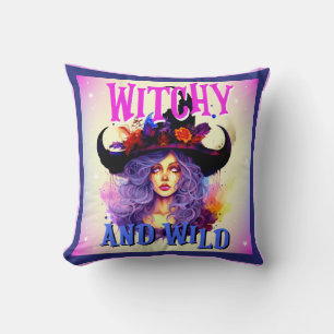 Retro Lila Witchy _ Halloween Kissen