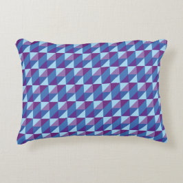 Retro Lila zu Blau geometrisch abstrakt 90er Jahre Dekokissen