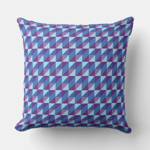 Retro Lila zu Blau geometrisch abstrakt 90er Jahre Kissen