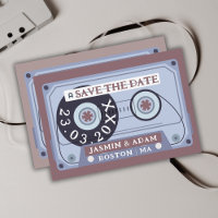 Retro Lilac Lila Cassette Tape Wedding