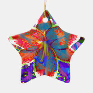 Retro Lily Keramik Ornament