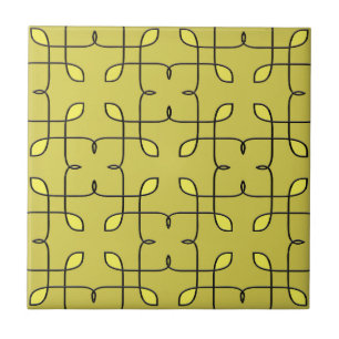 Retro Lime Green Keramik Tile. Fliese