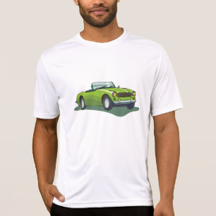 Retro-Limettengrüner Cabrio-Sportwagen T-Shirt