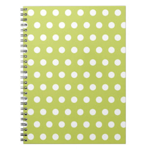Retro Limon Polka Dot School Notebook Journal Gesc Notizblock