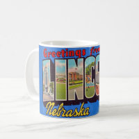 Retro Lincoln Nebraska Gruß-Tasse
