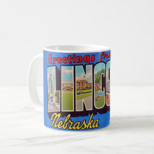 Retro Lincoln Nebraska Gruß-Tasse Kaffeetasse