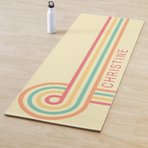 Retro Line Kunst, Dichtung und Musik Yogamatte