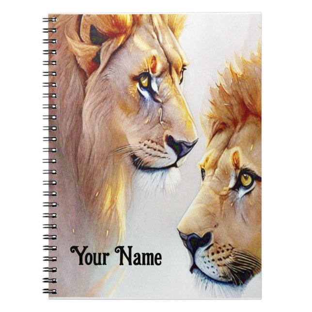 Retro Lion Prints - Klassische Naturlandschaft Notizblock (Vorderseite)