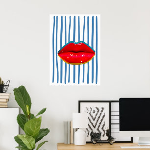 Retro Lippen Poster