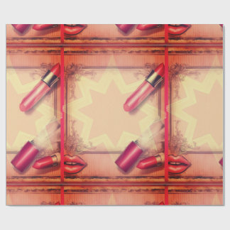 Retro-Lipstick Geschenkpapier