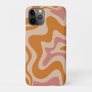 Retro Liquid Swirl Abstraktes Muster Orange Pink Case-Mate iPhone Hülle