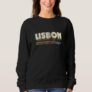 Retro Lissabon Portugal und Souvenirs Männer Fraue Sweatshirt