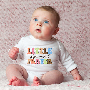 Retro Little Answered Gebet Baby Bodysuit Strampler