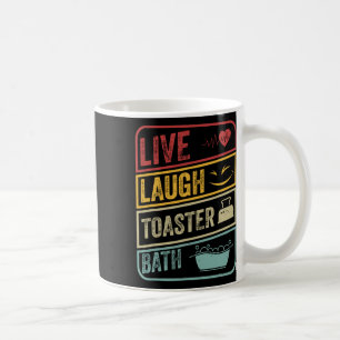 Retro Live Lagh Toaster Bath Skeletto Funny Hallo Kaffeetasse