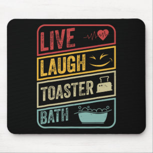 Retro Live Lagh Toaster Bath Skeletto Funny Hallo Mousepad