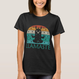 Retro Llamaste T - Shirt, Funny Yoga T-Shirt