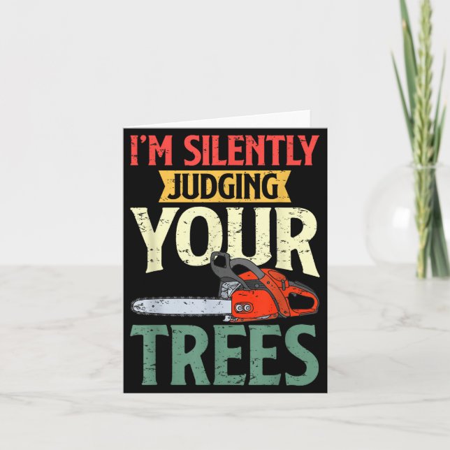 Retro Logger Lumberjack Arborist Dad Apparel Co. S Karte (Vorderseite)